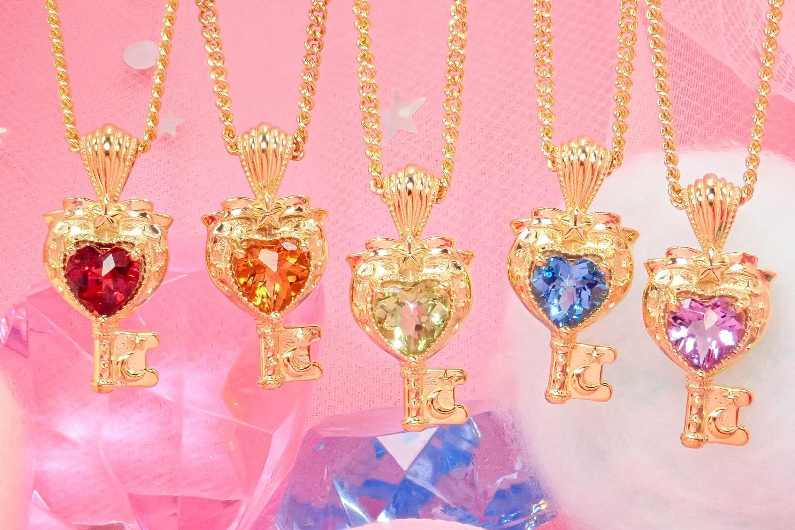 大人のセボンスター“本物の宝石”ジュエリー、ハート×鍵ペンダントがカプセルトイで - カラッツから