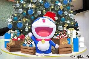 藤子・F・不二雄ミュージアムのクリスマスイベント、「ドラえもん」クリスマスまんがの原画展示やツリー