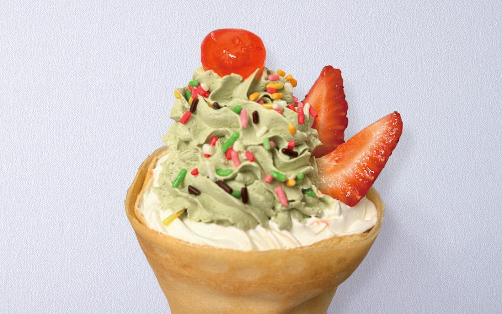 抹茶のクリスマスツリー 750円 場所：マリオンクレープ