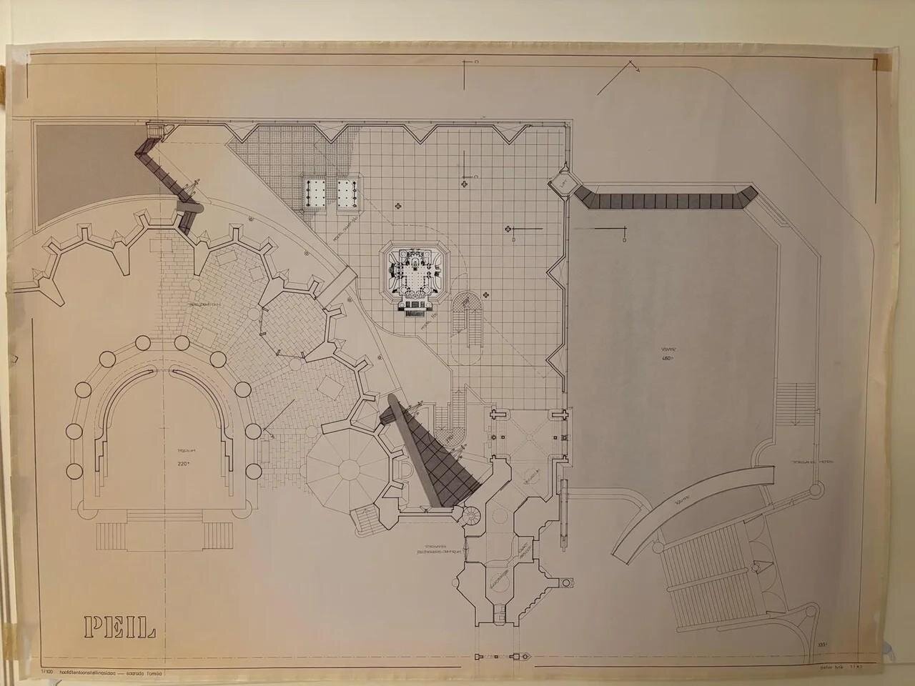 サグラダ・ファミリア図面 サグラダ・ファミリア、バルセロナ/ジョアン・バッサゴダ 個人遺産/ガウディ財団/オリジナル