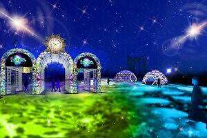 冬イルミネーション「ライトウォーク お台場」夢の大橋に光の時計台、華やかにライトアップ