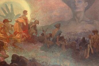 「ミュシャが夢見たハーモニー」展が大阪・ミュシャ館で、大型油彩画《ハーモニー》に見る“調和”の表現