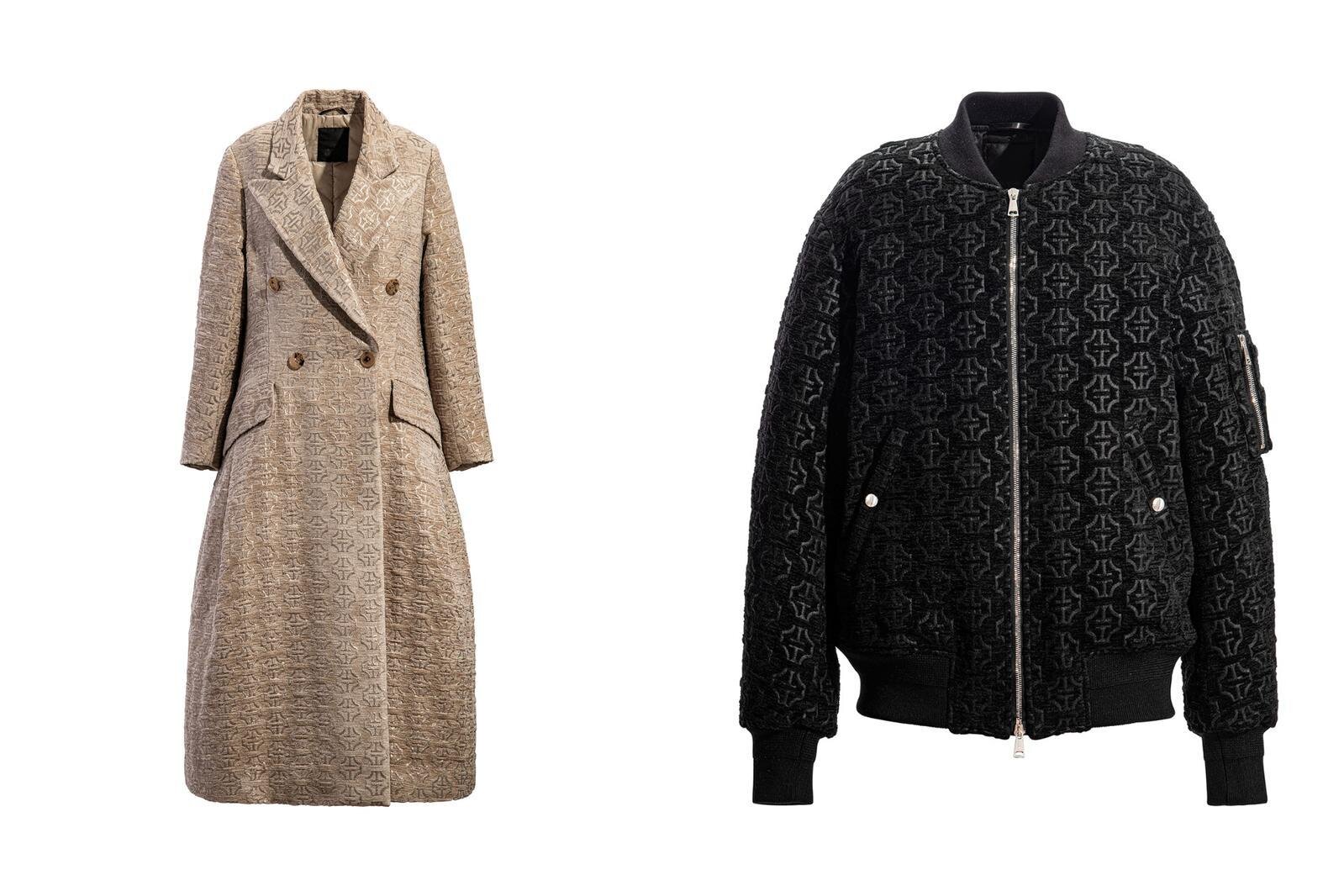 タトラス 銀座店「西陣織」ダウンジャケット、“モノグラム煌めく”フレアのロングコートやMA-1など