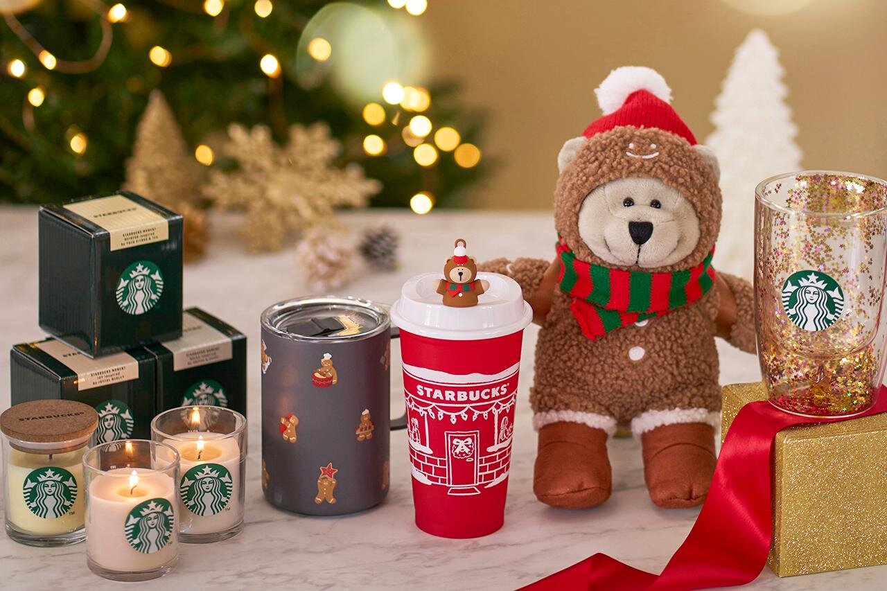 スターバックス25年クリスマス、“キラキラ星が舞う”ダブルウォールグラス＆ジンジャーブレッドマンのマグ