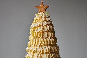 丸の内「エシレ・メゾン デュ ブール」“もみの木”着想クリスマスケーキ、たっぷり3種のバタークリーム