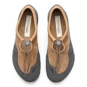 東京デザインスタジオ ニューバランス“トグル付き”スリッポンシューズ、ブラウン＆ネイビーのヌバックで｜写真8