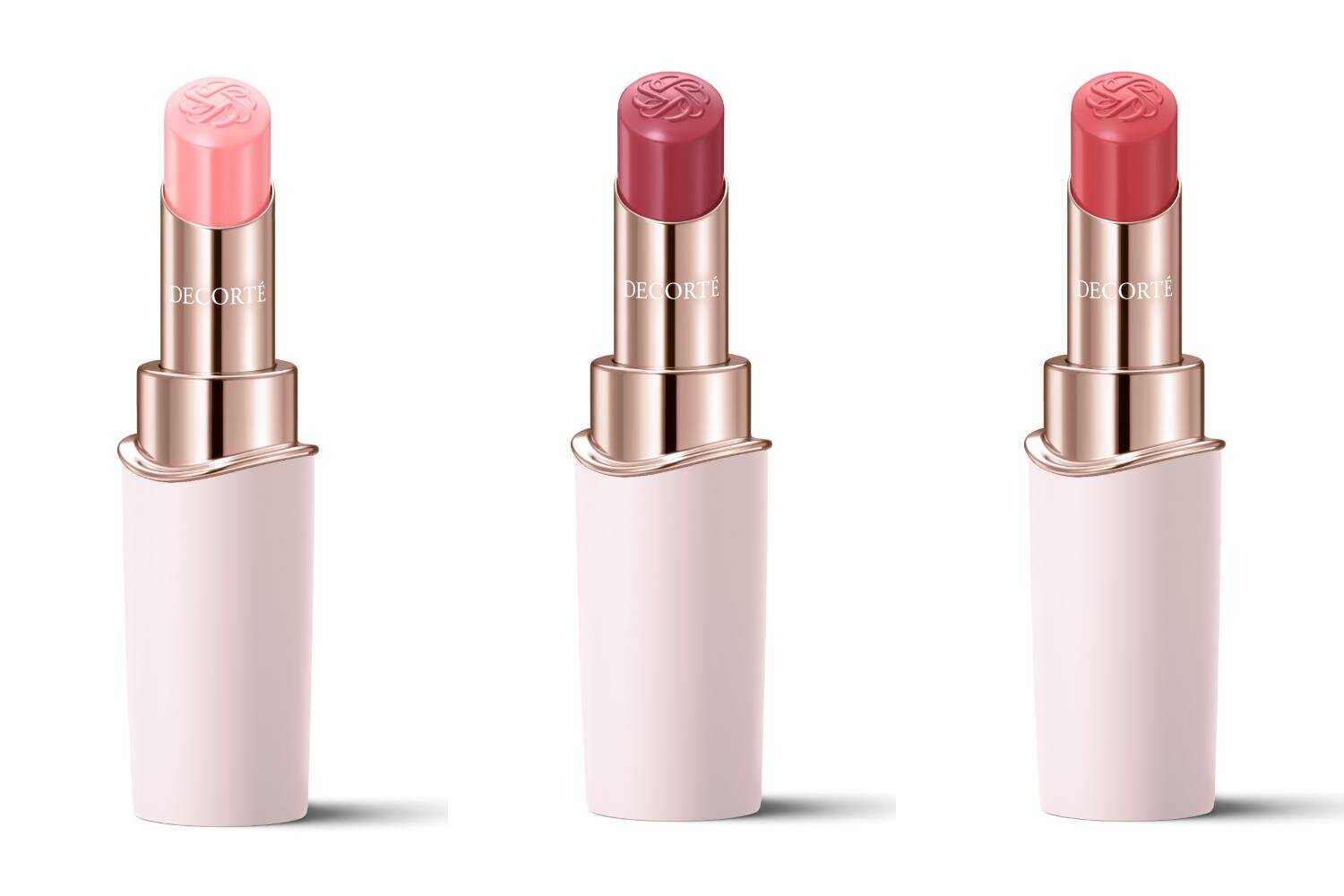 (左から)「コスメデコルテ ルージュデコルテ ティント＆プランプ」01,02,03 各5,500円＜新製品＞