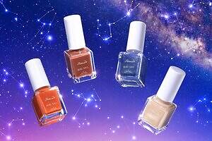 パラドゥ25年冬「12星座エレメント」着想のミニネイル、”火・風・地・水”イメージしたカラーで