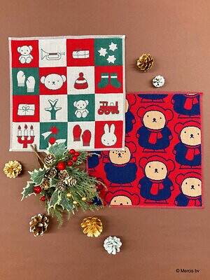 ミッフィーのクリスマスハンカチ、コートに身を包む“ボリスとバーバラ”｜写真1