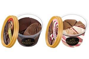 ゴディバの"パリッと”チョコ乗せカップアイス「ダーク チョコレート」「ダブルベリー チーズケーキ」