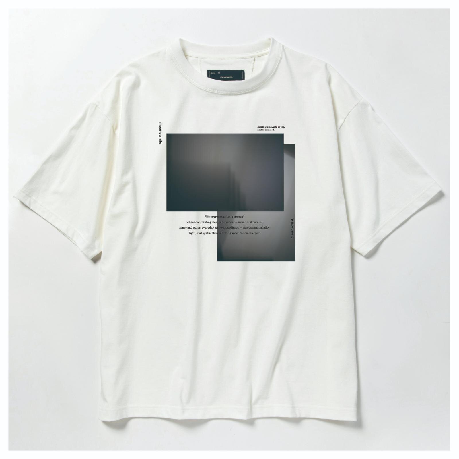 アブストラクト フォトグラフ ティー ”ミーンワイル” カラー展開：オフブラック(OFF BLACK) / オフホワイト(OFF WHITE)
価格：8,800円