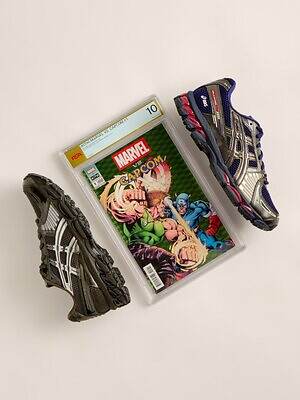 Kith×マーベル×カプコンとアシックスのスニーカー、アイアンマンやロックマン着想の配色で｜写真3