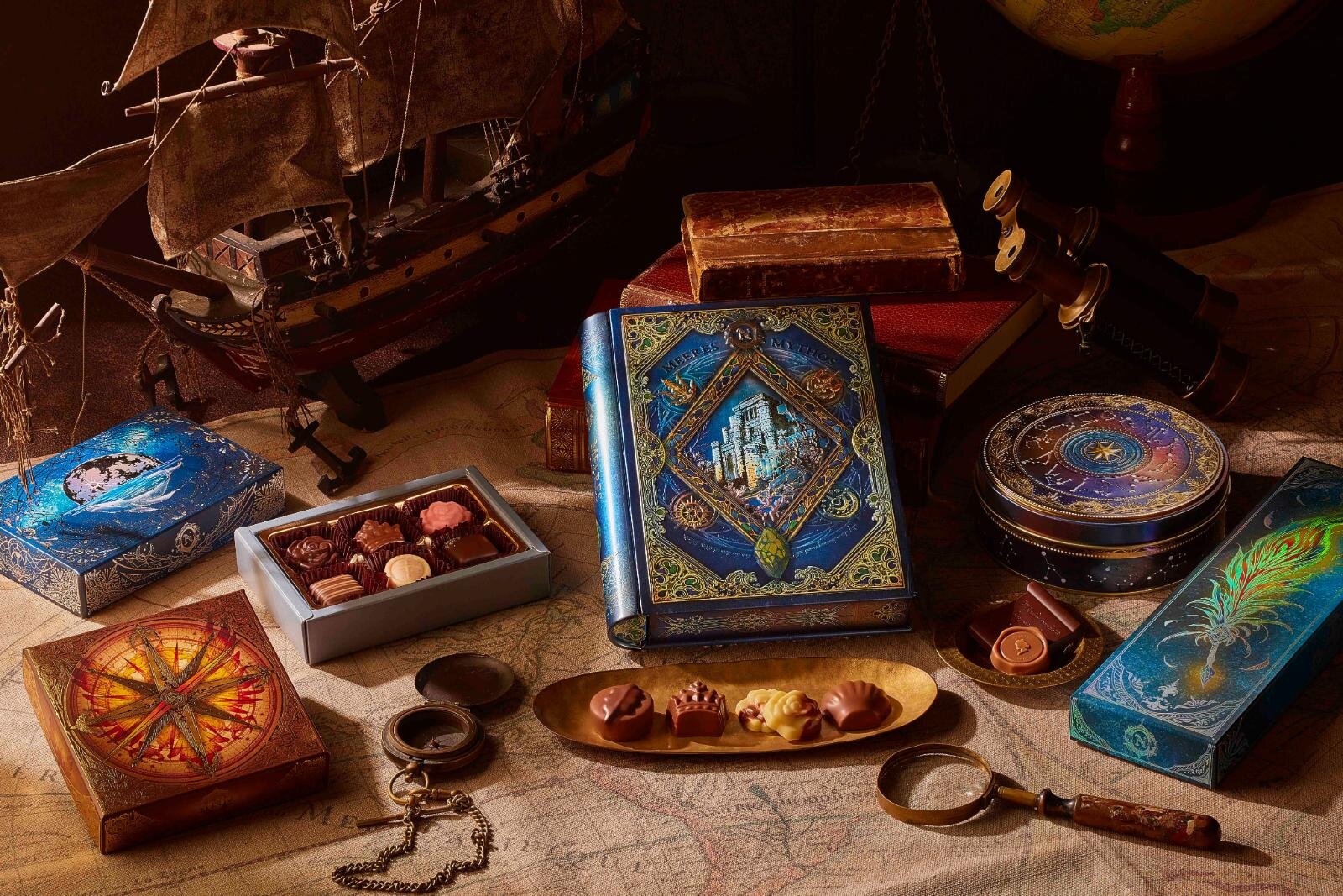 メリーチョコレート「闇夜の迷宮」26年バレンタインチョコ、“海の神話や人魚の涙”着想チョコアソート