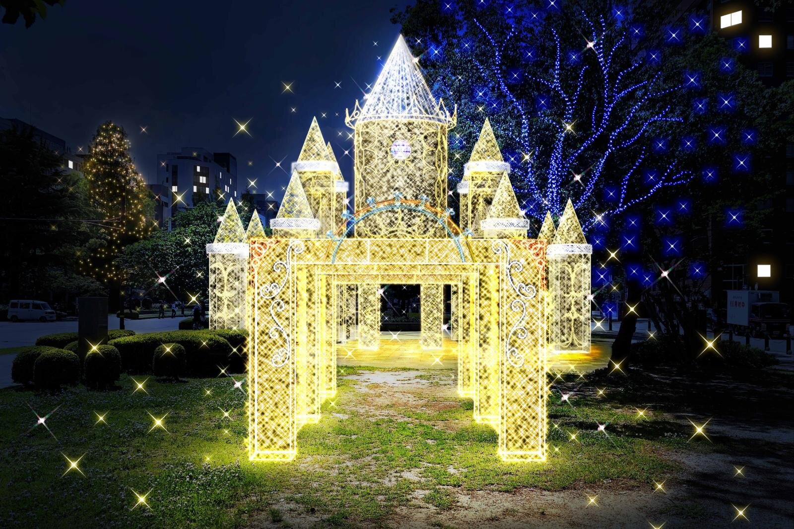 デートスポット｜広島の冬イルミネーション「ひろしまドリミネーション2025」“光の城”や街路樹ライトアップ