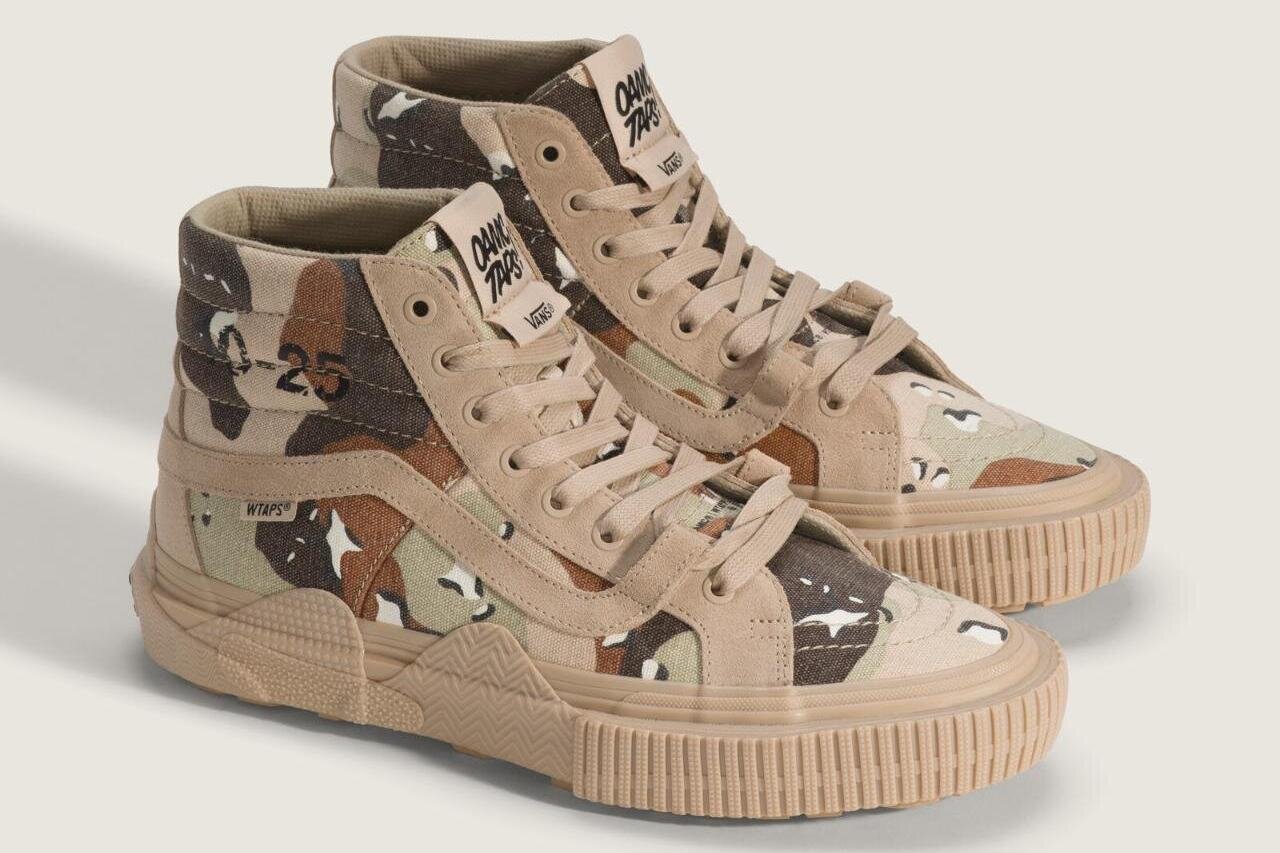 OTW by Vans×ダブルタップス×OAMCのスニーカー、凹凸ソールのカモ柄「SK8-Hi」