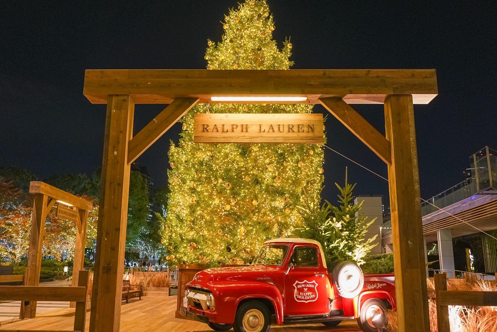 東京ミッドタウン「ラルフ ローレン」のクリスマスイベント、もみの木ツリー＆ポロベアの写真スポットなど