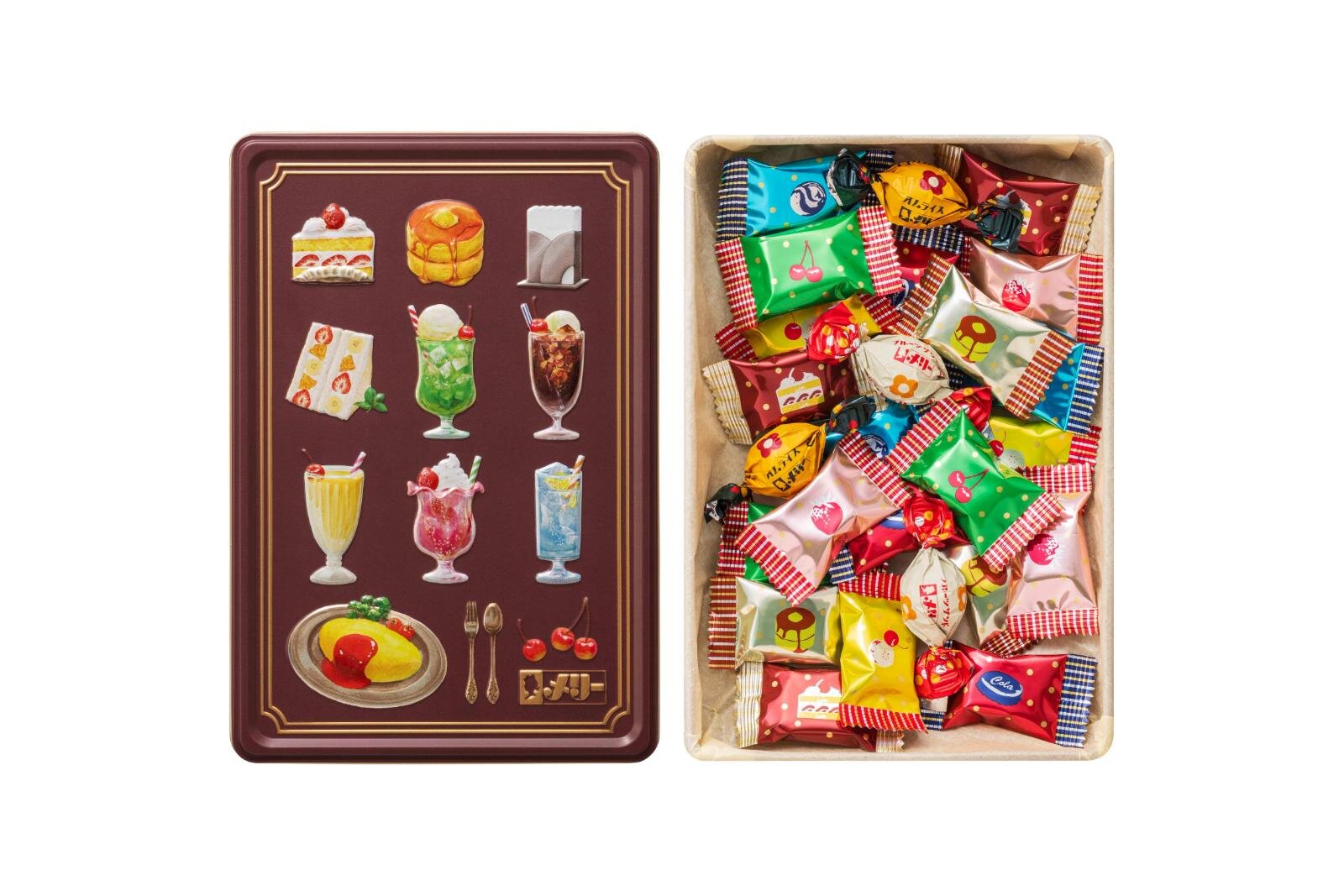 メリーチョコレート“レトロ喫茶メニュー”着想チョコ缶、パチパチはじけるフルーツサンドやオムライス味｜写真12