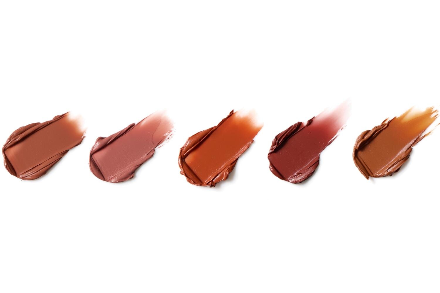 (左から)セルヴォーク ルージュ オー ミューテッドグロウ 01,02,03,04,05 各4,180円＜新製品＞