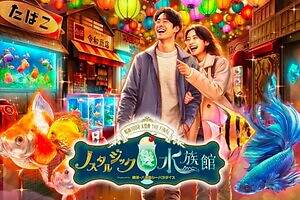 西武園ゆうえんち「ノスタルジック水族館」“昭和レトロ商店街”に魚が泳ぐ特別展