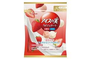 「アイスの実Wジェラート＜苺・ミルク＞」甘酸っぱいイチゴ＆とろけるミルクの2フレーバー入り