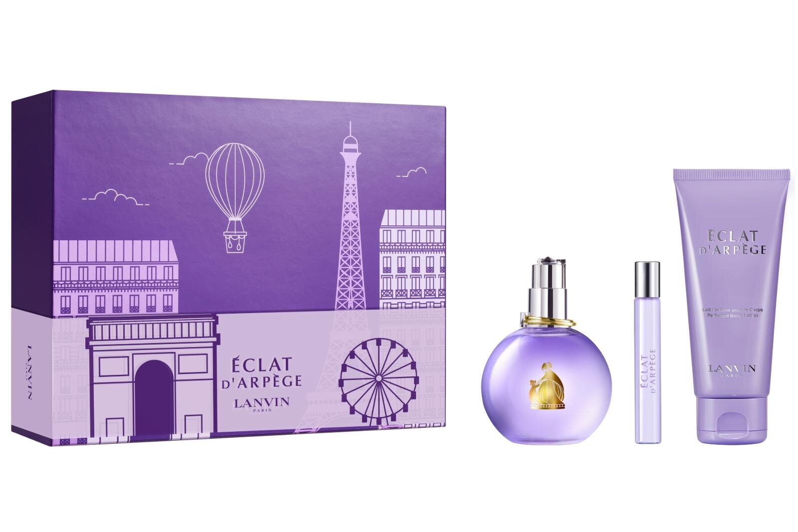 ランバン25年クリスマスコフレ、藤の花やピーチブロッサム溶け合う人気香水“現品”＆ボディローション