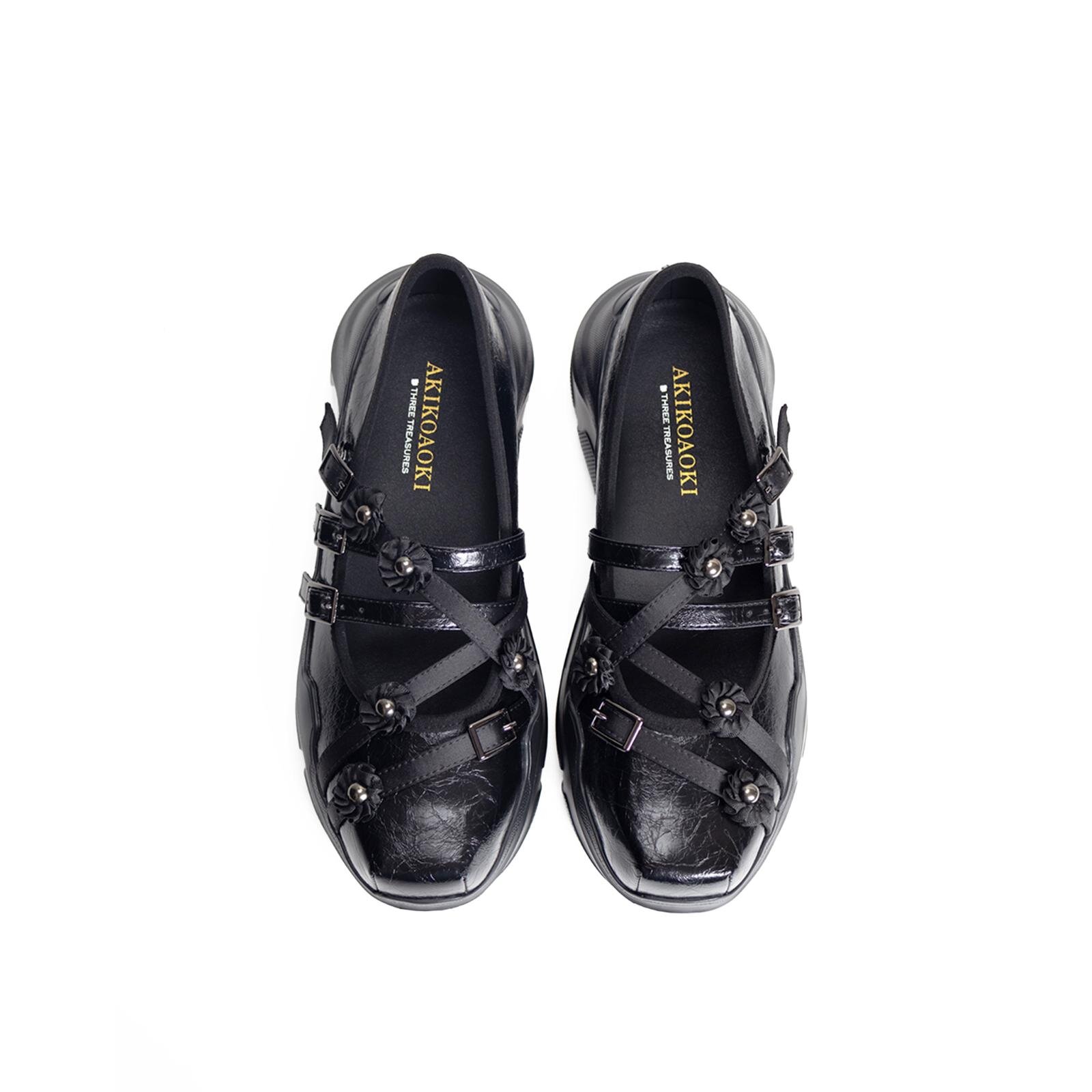 アキコアオキ“花々＆スタッズ”を装飾したバレエ風シューズ、スリートレジャーズとコラボ｜写真8