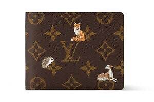 ルイ・ヴィトン“森の動物”モノグラムレザーグッズ、ハリネズミ＆犬プリントの二つ折り財布など