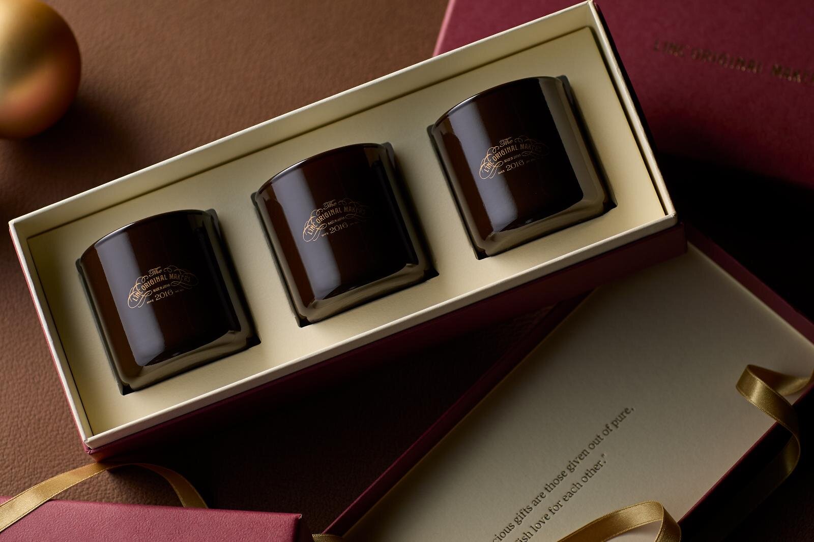 クリスマスコフレ｜リンク オリジナル メーカーズ25年クリスマスコフレ、“ウッドが香る”3種のキャンドルセット