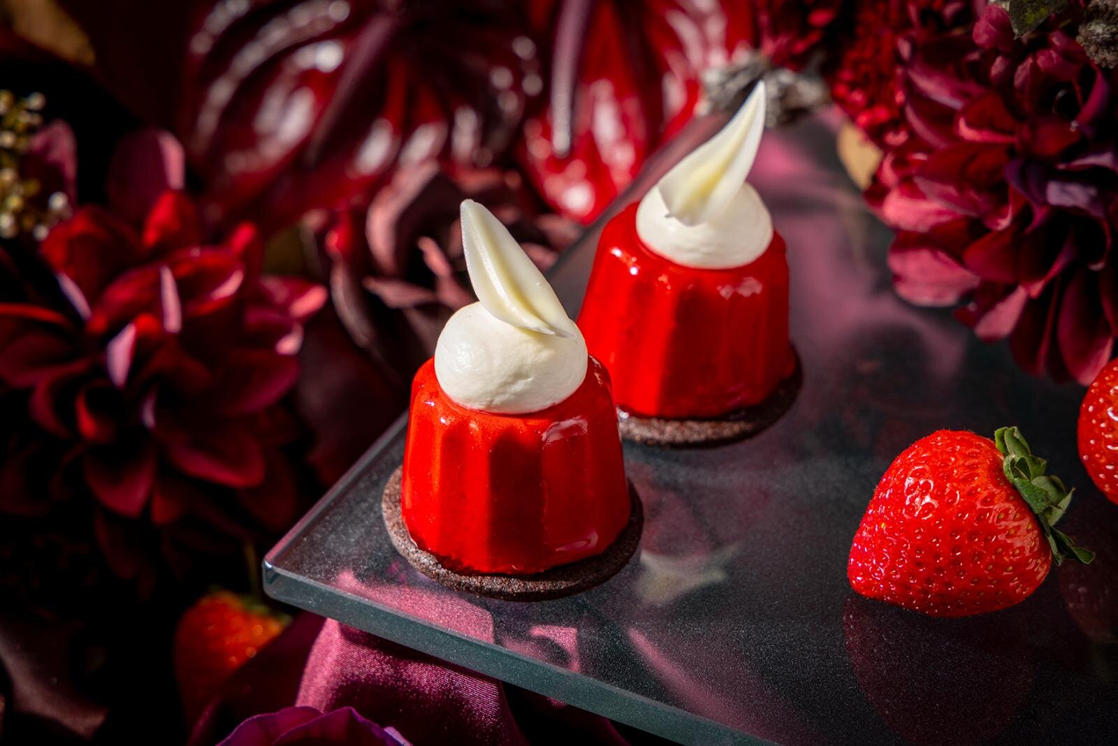 チョコレートとラズベリーのムース