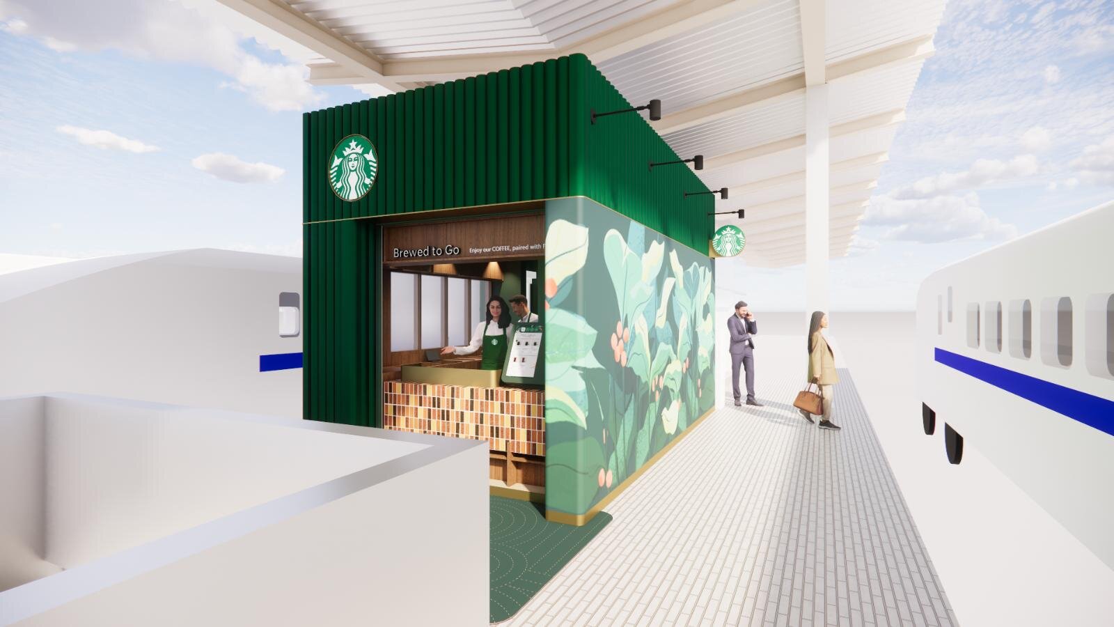 スターバックス初“新幹線ホーム上”の店舗、JR新横浜駅 新幹線下りホーム11号車付近にオープン｜写真3