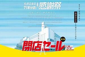 名鉄百貨店本店の閉店セール＆歴史展、名古屋駅再開発で71年の歴史に幕｜写真1