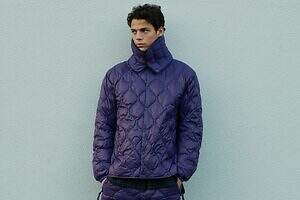 タイオン×ホワイトマウンテニアリングのライトダウン、“ヘチマキルト”のジャケット＆パンツ