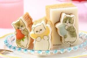 もふもふ猫「モフサンド」の型ぬきバウムクーヘン、カタヌキヤから