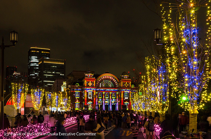 大阪の夜を彩る「大阪・光の饗宴 2014」世界最長のイルミネーションも | 写真