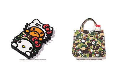 ア ベイシング エイプ×ハローキティ、コラボでウェア&雑貨を ア ベイシング エイプ×ハローキティ、コラボでウェア&雑貨を
