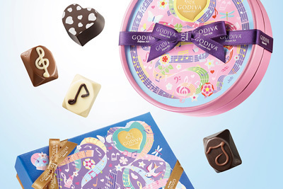 ゴディバからホワイトデー限定チョコレート「メロディーコレクション」 - カシスやココナッツの味わい
