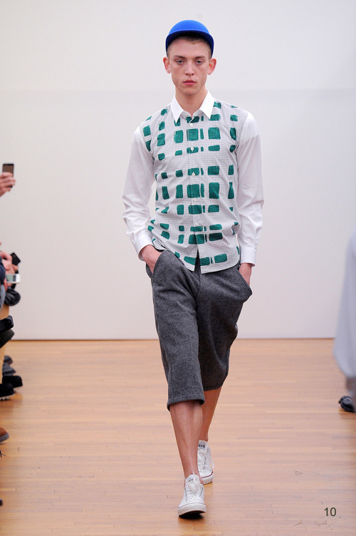 希少サイズ 2015a/w COMME des GARCONS 螺旋 シャツ