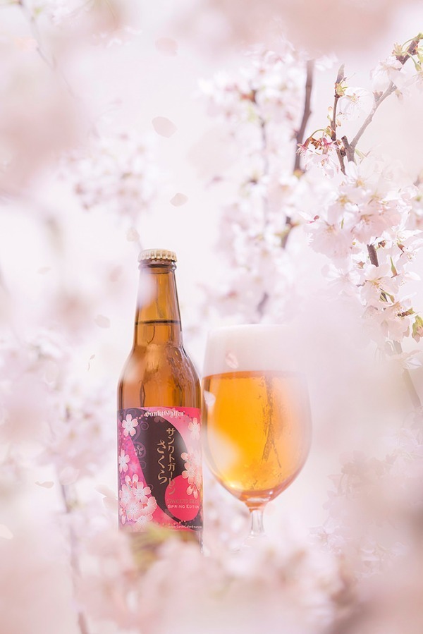 “桜”香るビール「サンクトガーレン さくら」がリニューアル、酒米を用いた関西風の桜餅をイメージ｜写真1