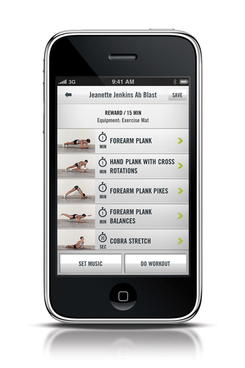iPhoneとiPodTouchのアプリケーション、「ナイキ トレーニングクラブ(NTC)」画像2