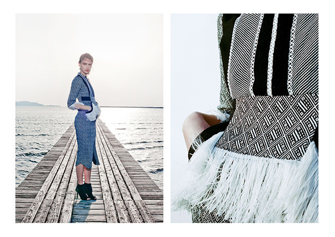 完成品トップス20SS】mame Kurogouchi マメクロゴウチ Knit Stripe Tops TRENT