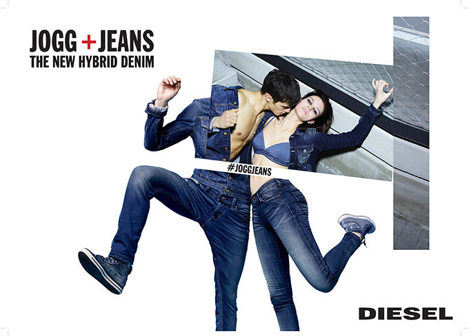 ディーゼル「ジョグジーンズ」の新広告 - ハイブリッドデニムのフィット感を視覚的に表現 | 写真