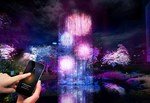 チームラボ“スマホで花火を打ち上げる展示”を六本木の毛利庭園で開催｜写真1