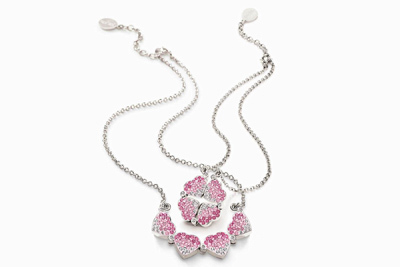 フォリフォリの春らしいピンクの新作ハートジュエリー