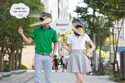 ワニモデルが街に出現！ラコステのコーデをその場で買える「I'm SHOP」が渋谷・表参道エリアで開催