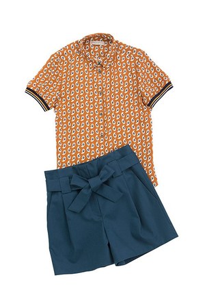 長め半袖 ネコプリント フレアワンピース ☆ PAUL & JOE SISTER 長め半袖 ネコプリント フレアワンピース ☆ PAUL & JOE SISTER