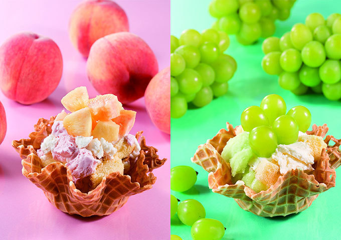 コールド・ストーン・クリーマリーの新メニュー「生フルーツショートケーキ」白桃とマスカットを贅沢に使用 | 写真