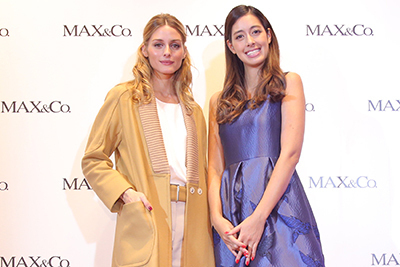 MAX&Co.が表参道の旗艦店をリニューアルオープン、アンバサダーのオリヴィア・パレルモが来日