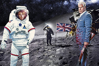 キューブリックが月面着陸映像をねつ造？映画『ムーン・ウォーカーズ』レトロポップな痛快コメディ
