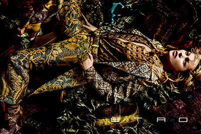 ケイト・モス｜エトロがケイト・モスを2015年秋冬広告ビジュアルに起用 - 撮影はマリオ・テスティーノ