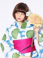 玉城ティナ×京都丸紅、レトロポップな浴衣＆振袖が発売｜写真1